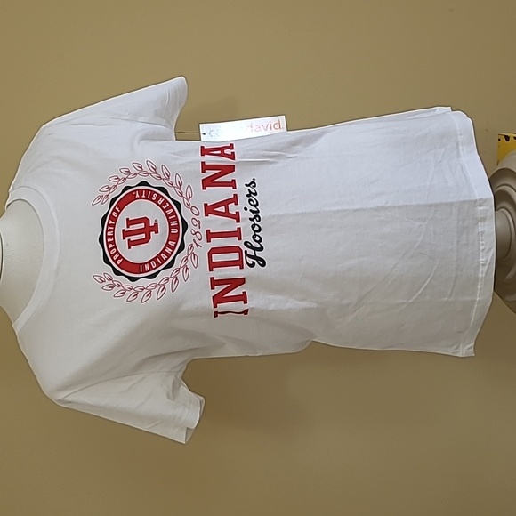 camp david Tops - NEW IU Indiana Hoosiers T-shirt Cotton Sh Slve Tee University Property Womens Lg